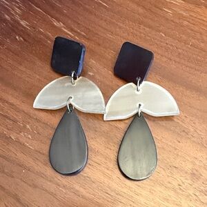 Geode and Gypsum assorted bone geometric earrings